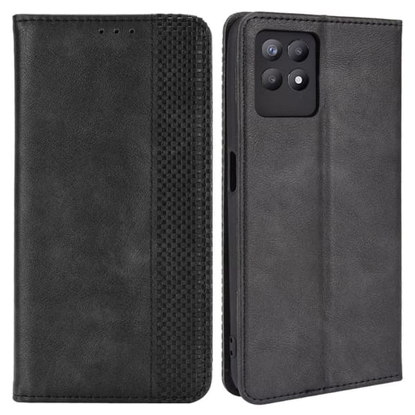 Bofink Vintage Realme 8i Læder Etui - Sort Black