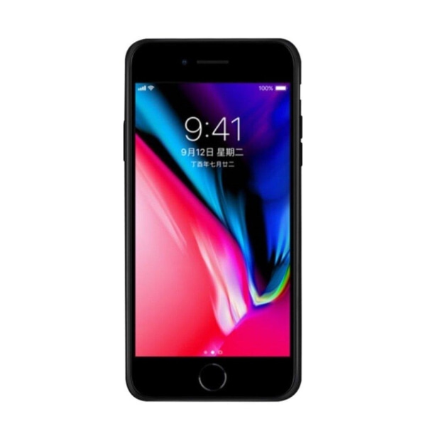 NXE iPhone 7 Plus / 8 Plus glasetui med blomstermønster - Lilla Blomst Multicolor