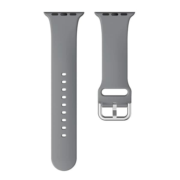 Apple Watch Series 5 40 mm klockarmband i silikon - Mörkgrå Silvergrå