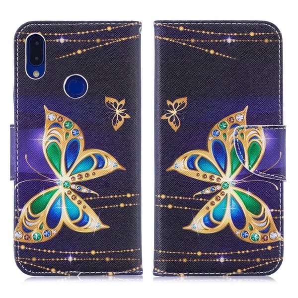 Wonderland Xiaomi Redmi Note 7 / Xiaomi Redmi Note 7S / Xiaomi Redmi Note 7 Pro flip kuoret - Värillinen Perhonen Multicolor