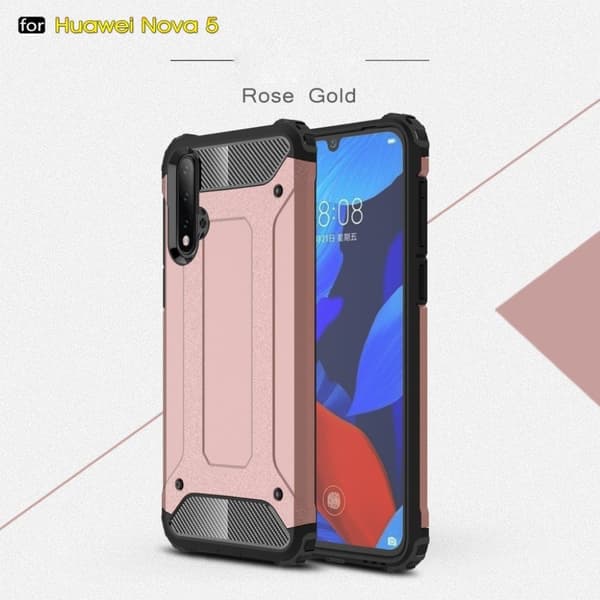 Armour Guard kuoret - Huawei Nova 5 - Ruusukulta Pink