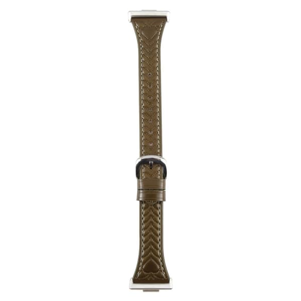 Huawei Watch Fit Heart Pattern Embossed Watch Band Okseskind Leather Strap - Grøn Green