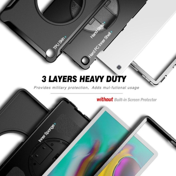 Samsung Galaxy Tab S5e 360 swivel durable case - Black Svart