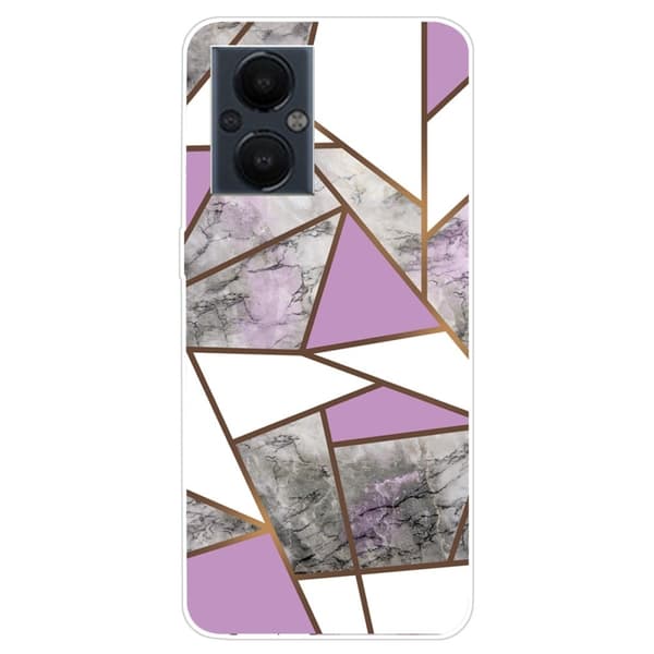 Marble OnePlus Nord N20 5G Etui - Lilla / Hvit / Grå Klinkekule Multicolor