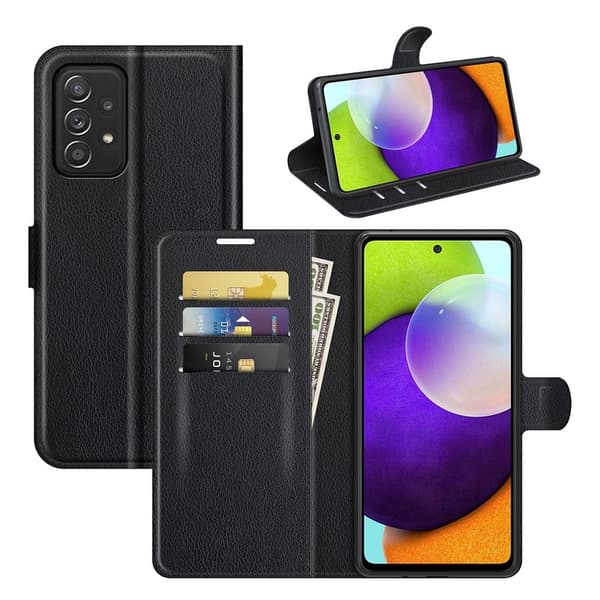 Classic Samsung Galaxy A52s 5G / A52 5g / A52 Läppäkotelo - Musta Black