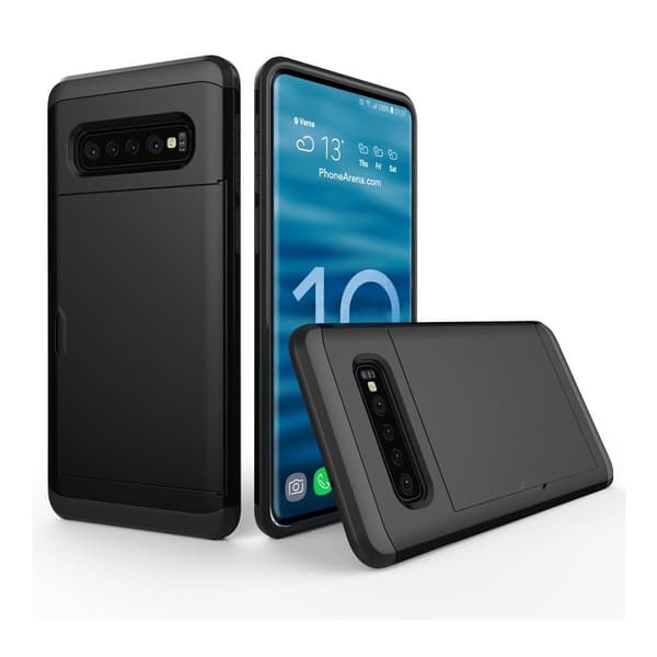 Samsung Galaxy S10 Plus korttipaikallinen hybrid Suojakotelo - Musta Black