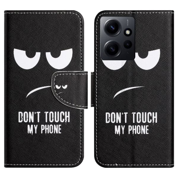 Wonderland Xiaomi Redmi Note 12 Flippetui - Don't Touch My Phone Black