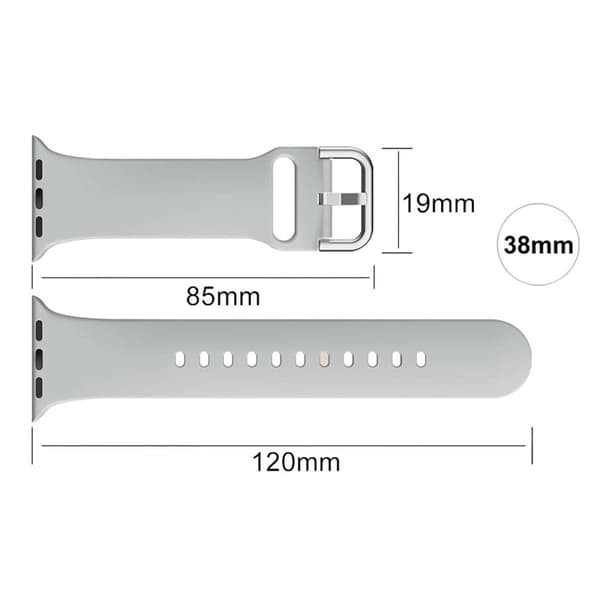 Apple Watch Series 8 (41mm) silikonarmband - Ljusgrå Silvergrå