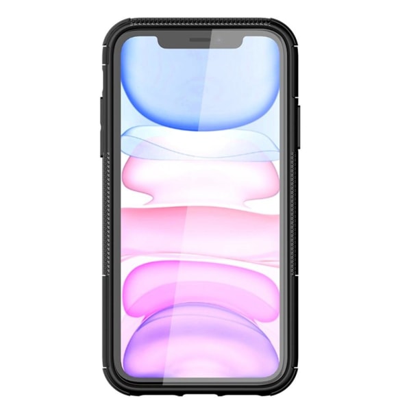 Kickstand-skydd med magnetisk platta för iPhone 11 - Svart Svart