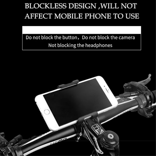 Universal cykelholder til 4,7-6,5 tommer telefon - Blå / Blå Blue