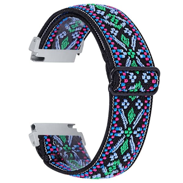 Verizon GizmoWatch 2 Ersättningsarmband i nylon Jacquard Elastiskt armband - Stil I multifärg