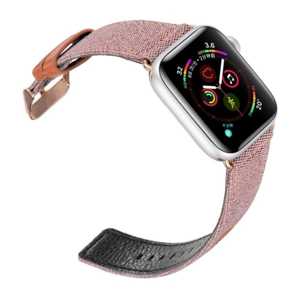 DUX DUCIS Apple Watch Series 5 44mm læder Urrem - Lyserød Pink