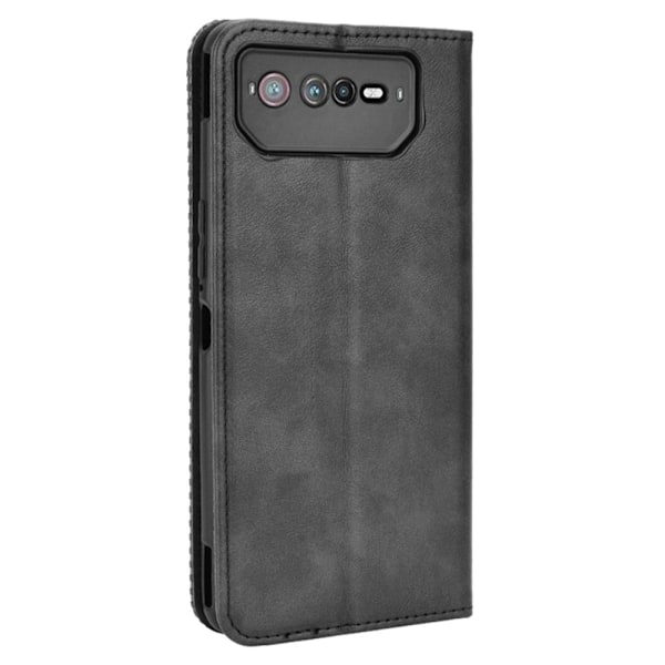 Bofink Vintage ASUS Rog Phone 6 / 6 Pro Nahkakotelo - Musta Black