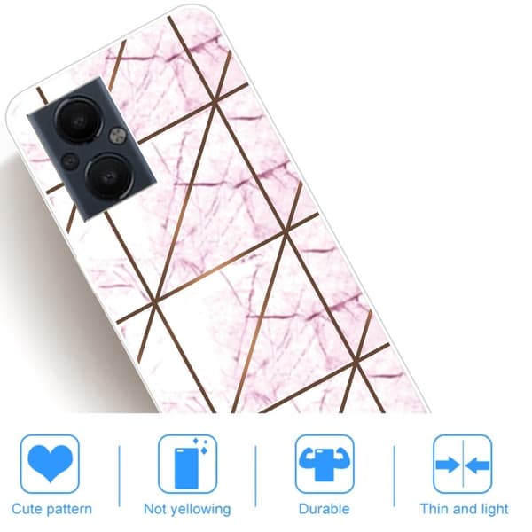 Marble OnePlus Nord N20 5G Suojakotelo - White In Square Strike Marble White