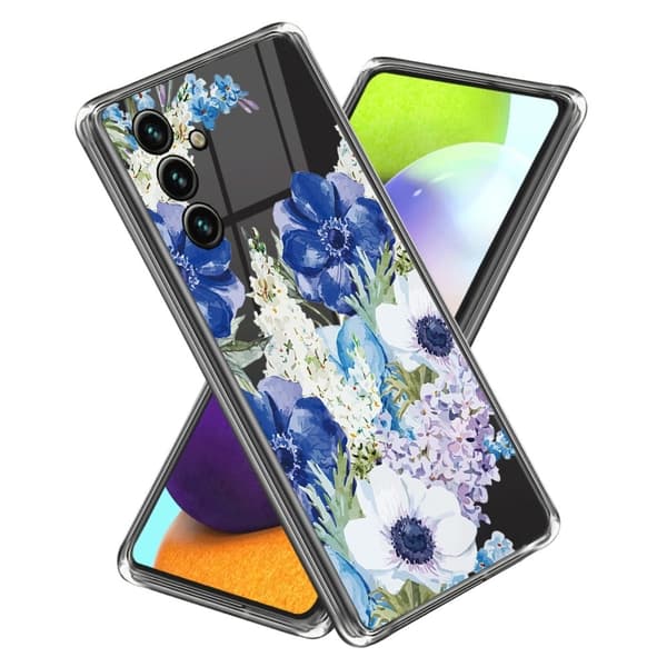 Deco Samsung Galaxy A15 cover - Blomster Blue