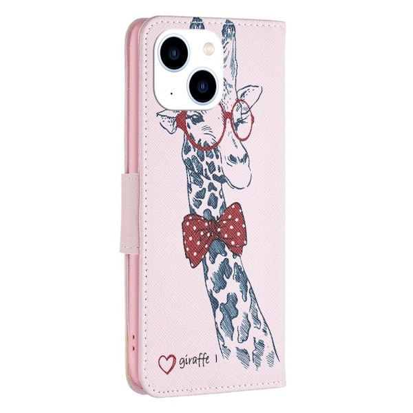 Wonderland iPhone 15 Flippetui - Sjiraff Pink