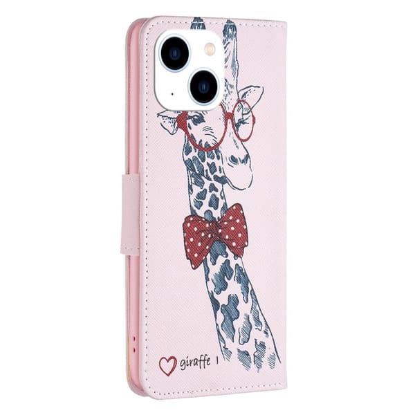 Wonderland iPhone 15 Läppäkotelo - Giraffe Pink