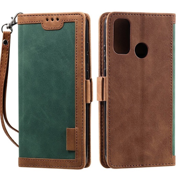 Suburbian läder Samsung Galaxy A21s fodral - Grön Grön