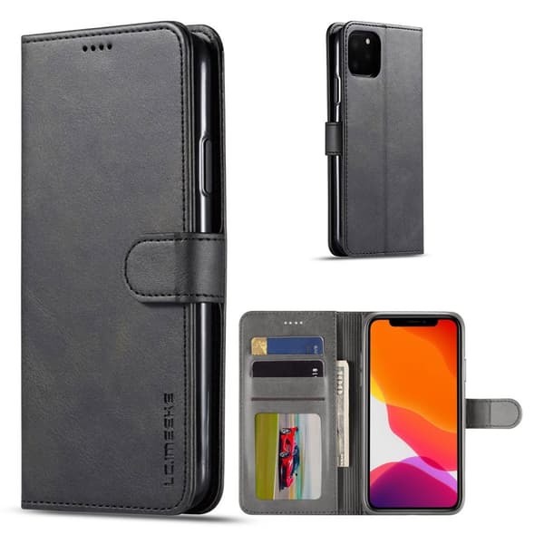 LC.IMEEKE iPhone 11 Pro flip etui - Svart Black