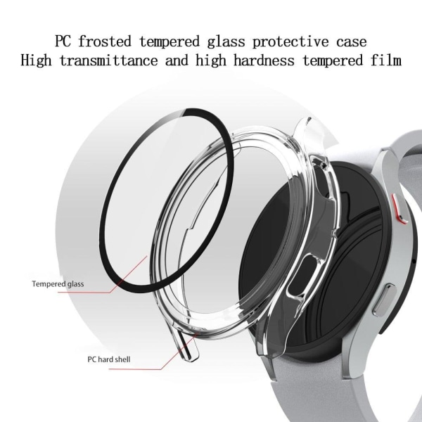 Samsung Galaxy Watch 4 (44mm) electroplated cover with tempered Transparent