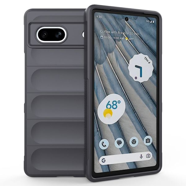 Blødt grebsformet cover til Google Pixel 7a - Sølv/Grå Silver grey