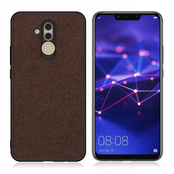 Huawei Mate 20 Lite stof tekstur etui - Kaffe Brown