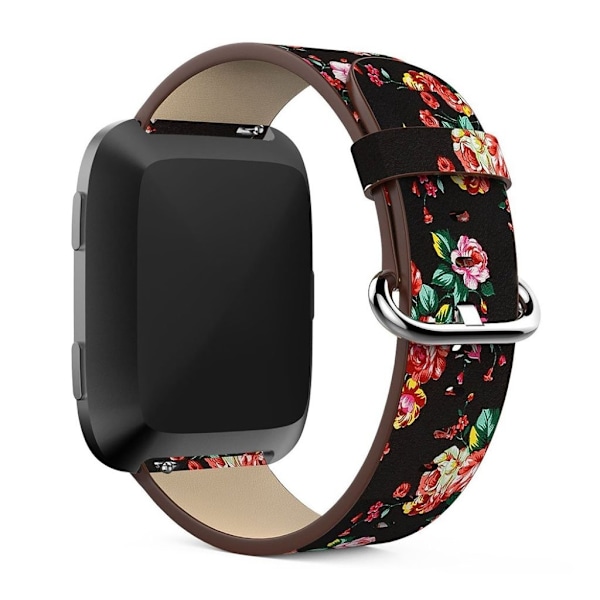 Pionikuvioinen vaihtoranneke Fitbit Versa-kellolle - Musta, punainen Multicolor