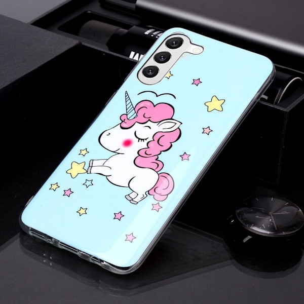 Deco Samsung Galaxy S23 skal - Stjärnor / Enhörning Blå
