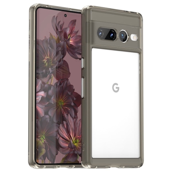 Google Pixel 7 Pro älykäs akryylikansi - Läpinäkyvä Harmaa Silver grey