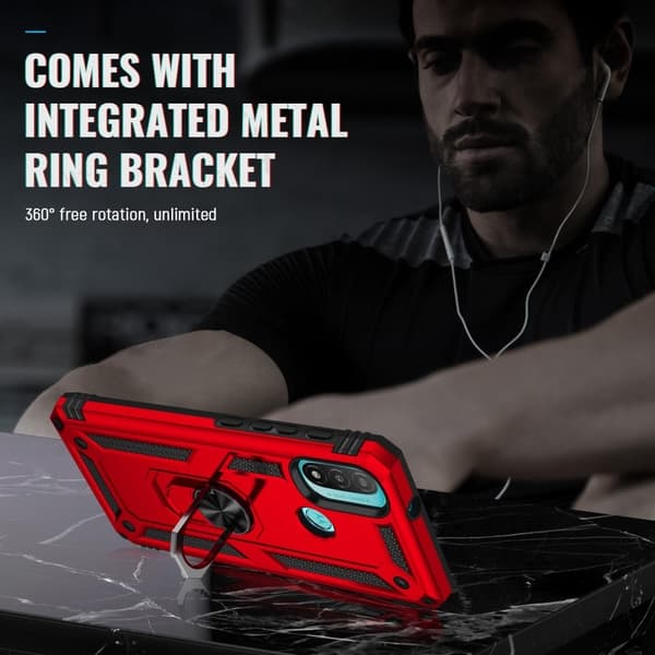 Ring Guard - Motorola Moto E20 - Punainen Red