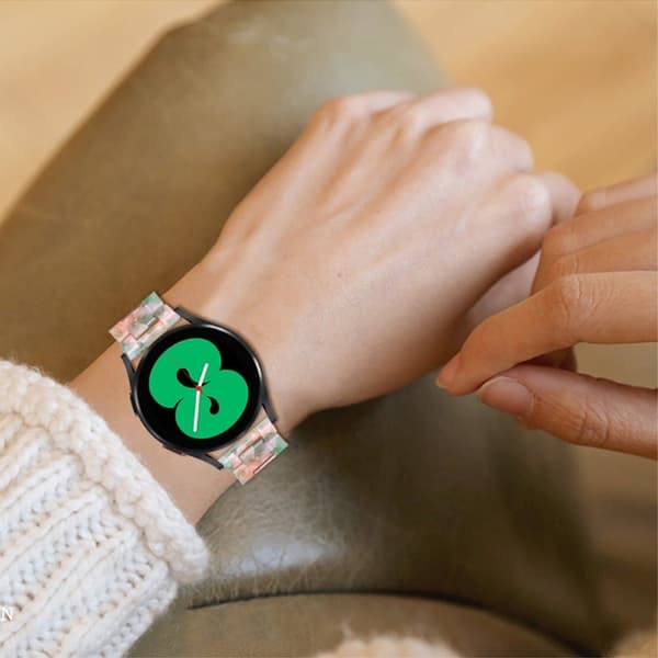 Garmin Vivomove 3 moderigtig urrem i resin - Lyserød / Grøn Multicolor