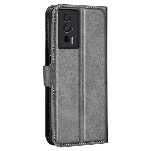 Læretui med Lommebok til Xiaomi Redmi K60 / K60 Pro - Grå Silver grey