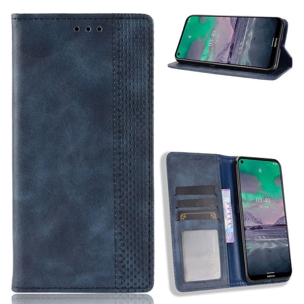 Bofink Vintage Nokia 3.4 Lær Etui - Blå Blue