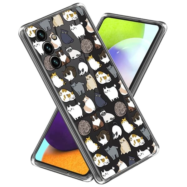 Deco Samsung Galaxy A55 skal - Katter Vit