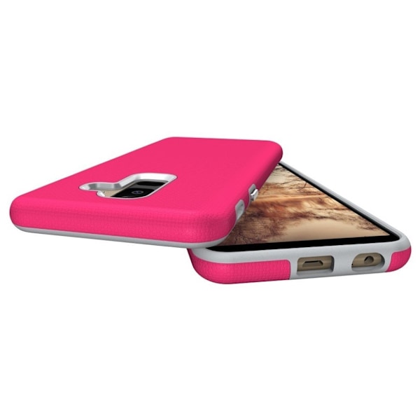 Samsung Galaxy A6 Plus (2018) Anti-Slip Pintainen Hybriidi PC Ja TPU Muovinen Takasuoja Kuori - Ruusu Pink