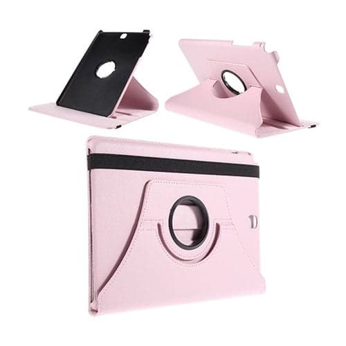 Jessen Samsung Galaxy Tab A 9.7 lær etui med rotasjons mulighet - Rosa Pink