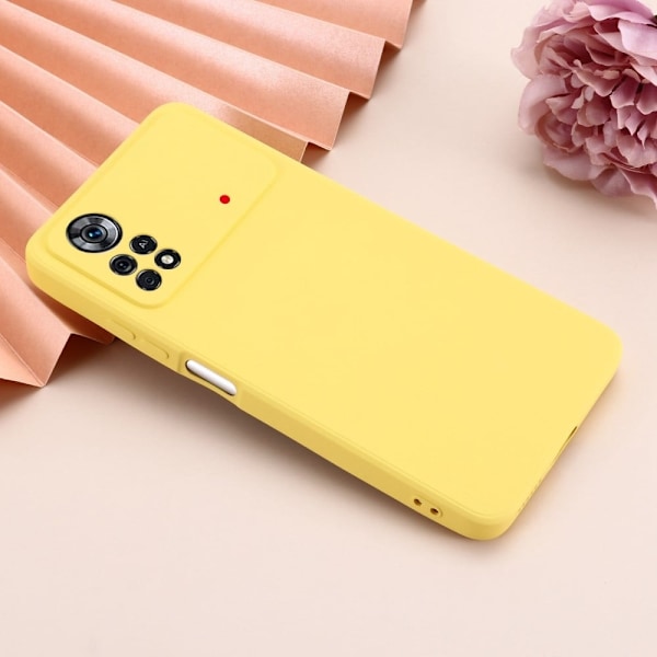Matta nestesilikoninen kuori Xiaomi Poco X4 Pro 5G - Keltainen Yellow