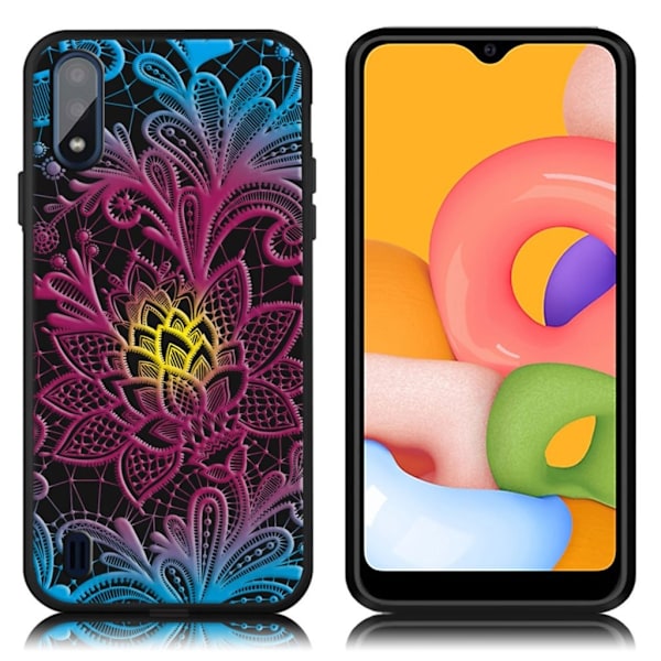 Imagine Samsung Galaxy A01 kuoret - Pitsi kukka Red