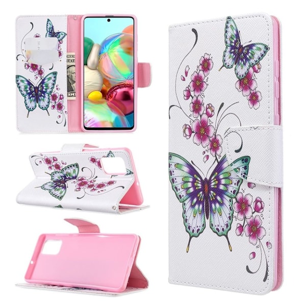 Wonderland Samsung Galaxy A71 etui – Sommerfugl og Blomster Multicolor