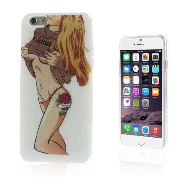 Hot Breasts Girl Glossy Flexible Cover Case iPhone 6s / 6 4,7 tommer Multicolor