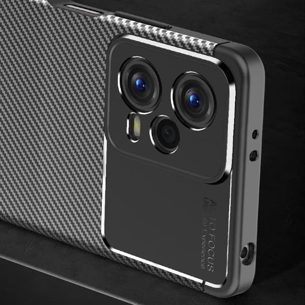 Carbon Shield Xiaomi Poco X5 / Xiaomi Redmi Note 12 skal - Svart Svart
