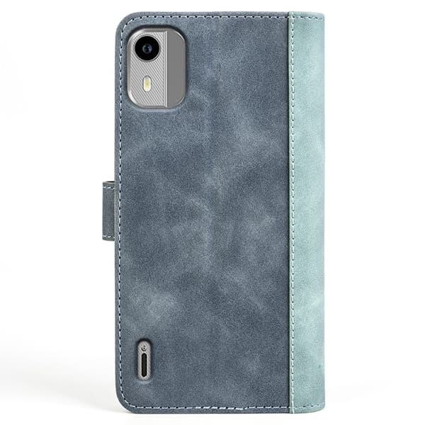 Tofarget lærdeksel for Nokia C12 Plus / Nokia C12 / Nokia C12 Pro - Blå Blue