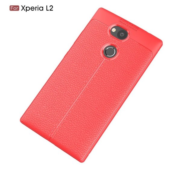 Sony Xperia L2 litsitekstuurinen suojakuori - Punainen Red