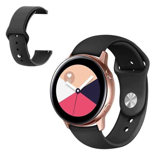 Silicone watch band for Samsung and Garmin watch band - Black Svart