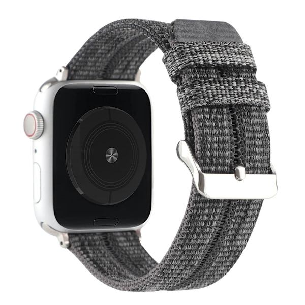 Apple Watch (41mm) raidallinen nylonkellohihna - Harmaa Silver grey