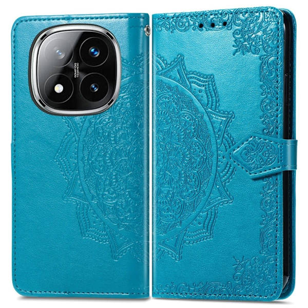 Mandala Xiaomi Redmi Note 14 Pro 5G læderetui - Blå Blue