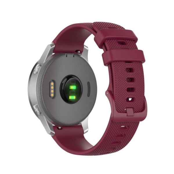 Garmin Vivomove 3S / Vivoactive 4S grid texture silicone watch b Red