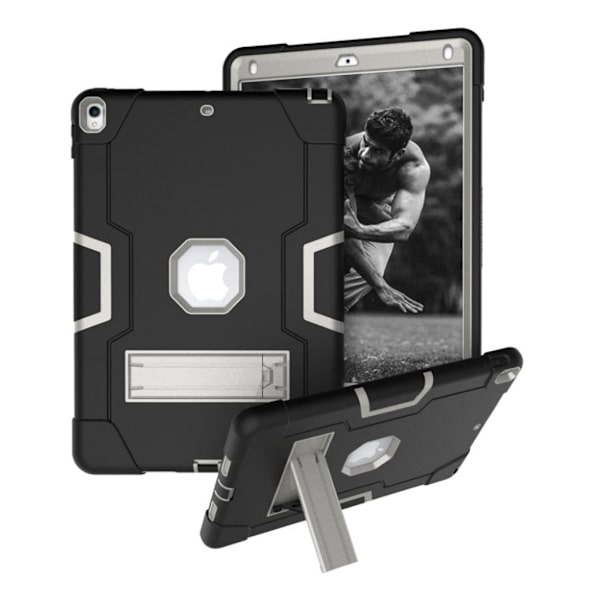 iPad Air (2019) stødsikkert hybridcover - sort / sølv Silver grey