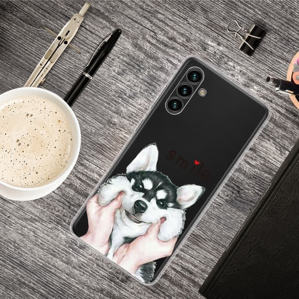 Deco Samsung Galaxy A13 5G Etui - Smile Husky White
