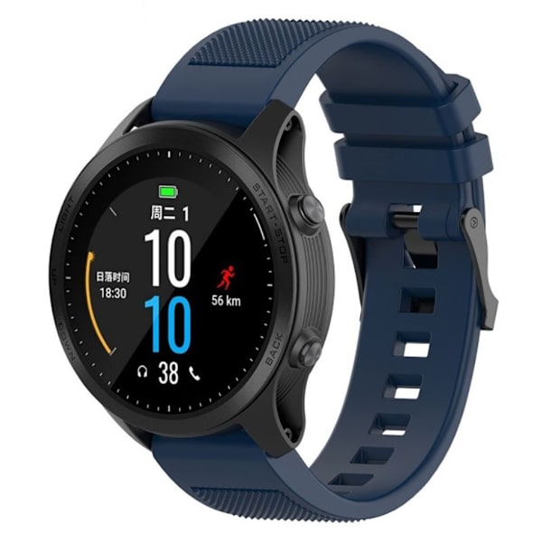 Garmin Fenix 5 / 5 Plus / Forerunner 935 / Approach S60 klockarmband i silikon - Mörkblå Blå
